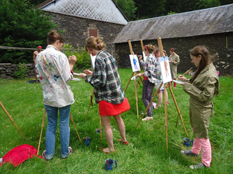 Workshop schilderen tijdens vrijgezellen in Lier